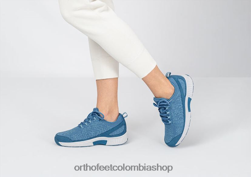 azul Orthofeet R4806646 mujer punto coralino elástico zapatillas - Image 2
