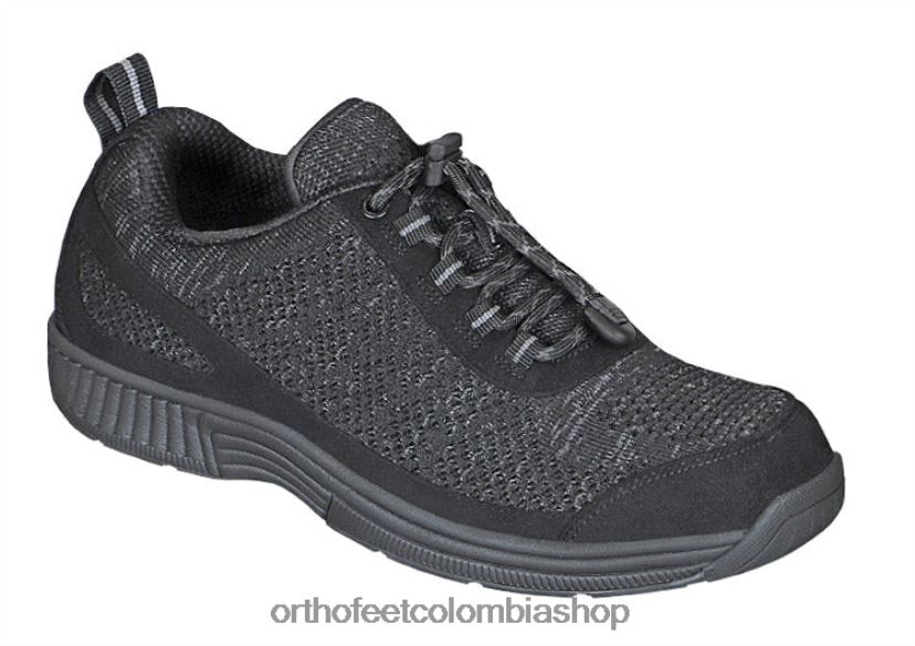 encaje coral sin anudar negro Orthofeet R4806650 mujer encaje coral sin anudar zapatillas - Image 1