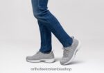 gris Orthofeet R48066131 hombres punto elástico de lava zapatillas - Image 2