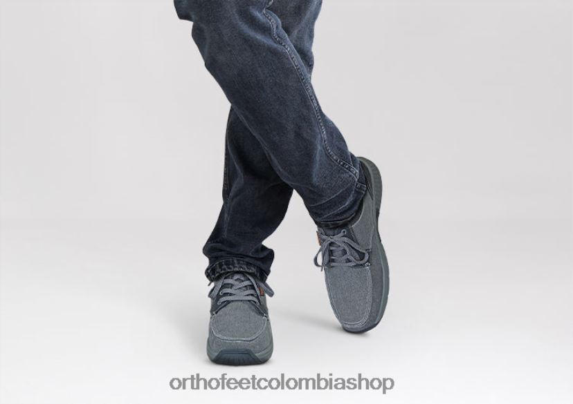 gris Orthofeet R48066169 hombres lona de porto zapatos casuales - Image 2