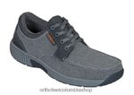 gris Orthofeet R48066169 hombres lona de porto zapatos casuales