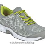 gris Orthofeet R4806652 mujer punto coralino elástico zapatillas