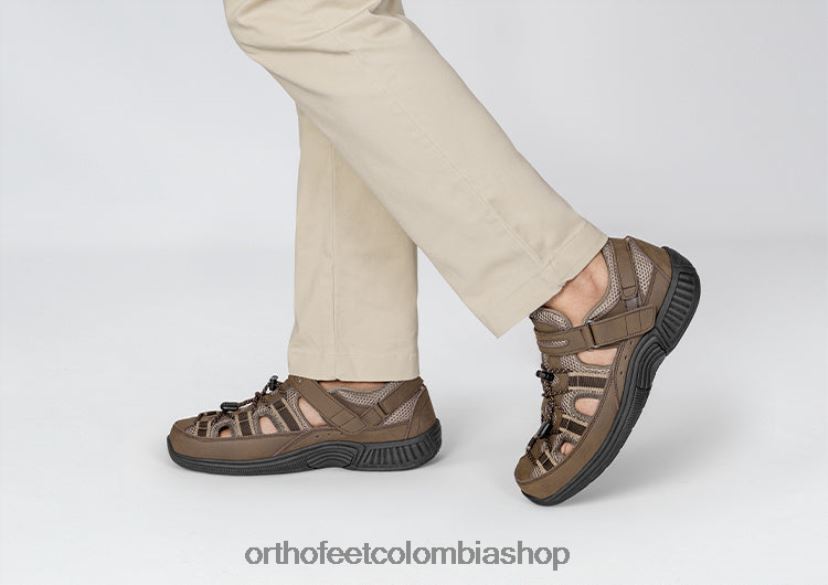 marrón Orthofeet R48066125 hombres correa de talón de agua clara sandalias - Image 2
