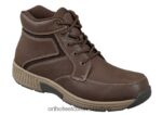 marron oscuro Orthofeet R48066154 hombres linea alta botas