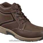 marron oscuro Orthofeet R48066154 hombres linea alta botas
