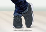 negro Orthofeet R48066128 hombres punto elástico de lava zapatillas - Image 2