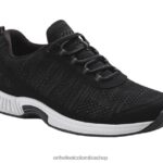 negro Orthofeet R48066128 hombres punto elástico de lava zapatillas