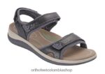 negro Orthofeet R4806616 mujer correa bidireccional malibu sandalias