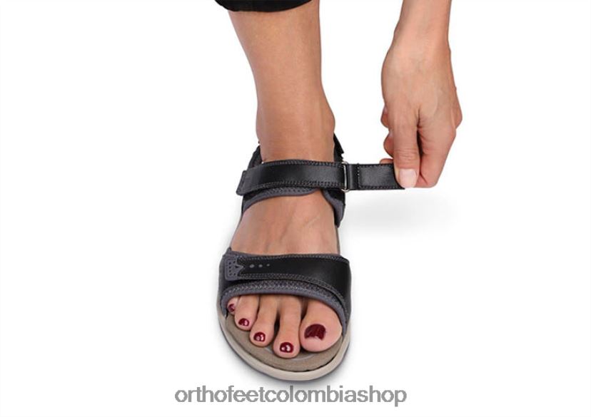 negro Orthofeet R4806616 mujer correa bidireccional malibu sandalias - Image 4