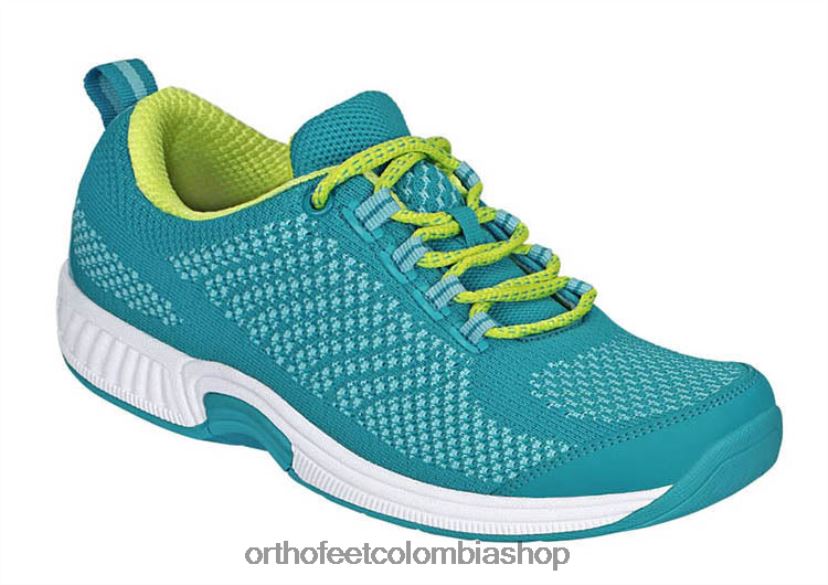 turquesa Orthofeet R4806648 mujer punto coralino elástico zapatillas - Image 1